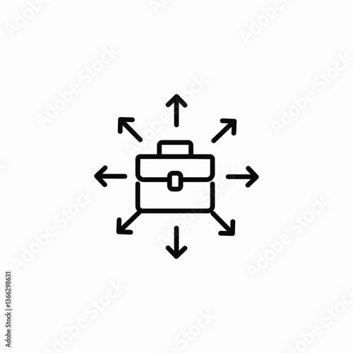 career expansion icon sign vector