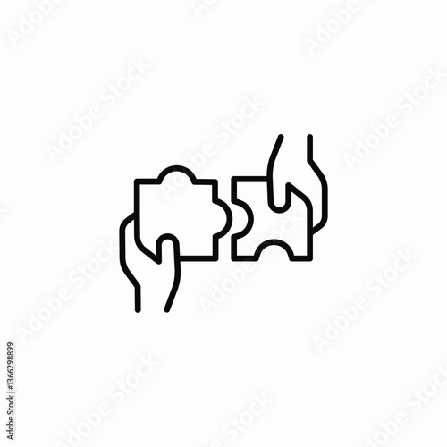 connect puzzle icon sign vector