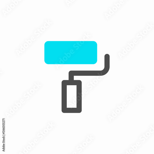 roller paint icon sign vector