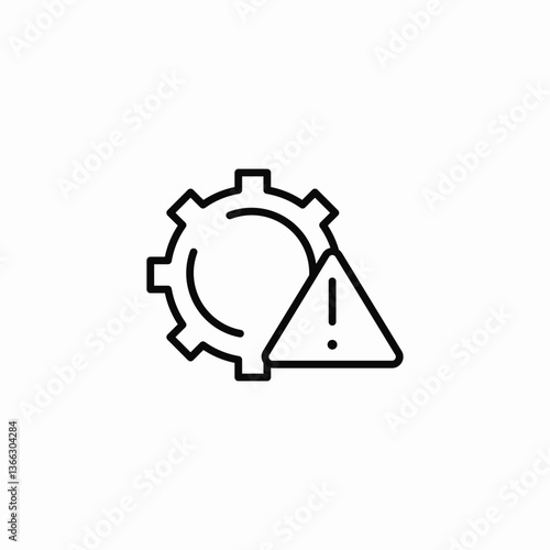 system warn icon sign vector