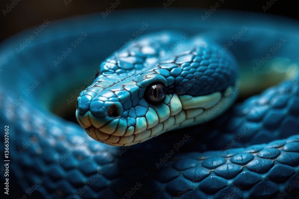 Snakes close-up head and face of Blue viper snake , viper, nature, animal Snakes close-up head and face of Blue viper snake , viper, nature, animal