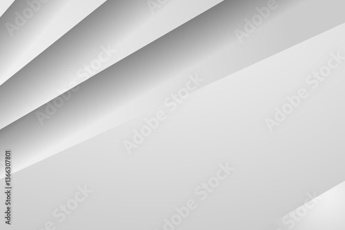 Wallpaper Mural Abstract Gray and White Layered Design Torontodigital.ca