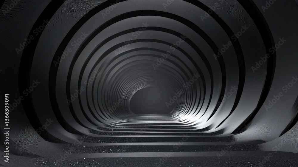 Fototapeta premium Abstract Futuristic Tunnel Architecture