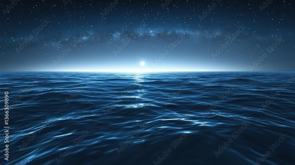 Vast Ocean Under a Starry Sky Vast Ocean Under a Starry Sky