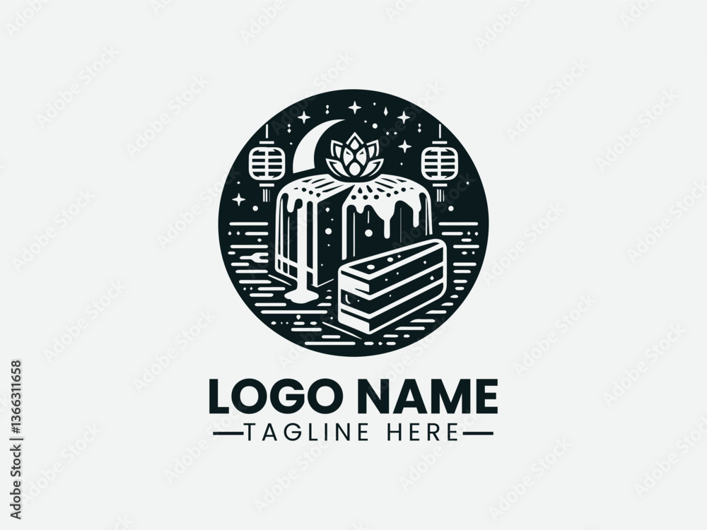 Obraz premium Qingming Food Chinese Festival Qingming Logo Design, Chinese Qingming Food Festival Logo