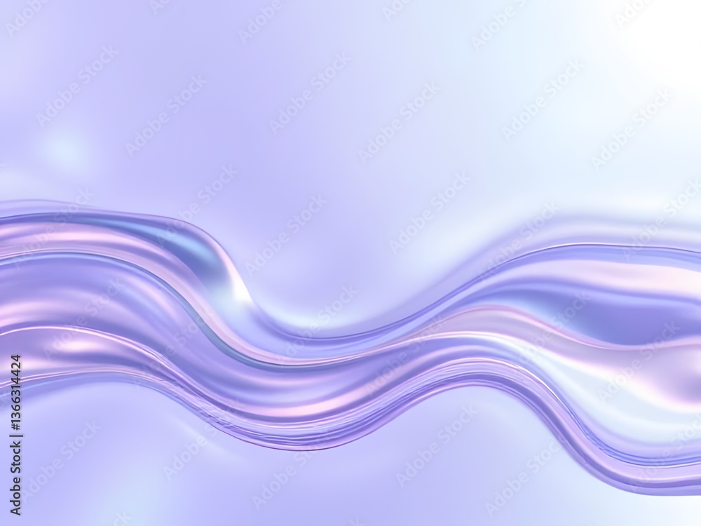Naklejka premium Modern colorful transparent fluid background, fluid neon wave curve glossy effect generative ai