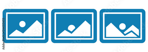 Gallery icon set, image icon. Photo gallery icon, Picture signs. Vector illustration