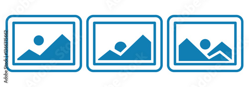 Gallery icon set, image icon. Photo gallery icon, Picture signs. Vector illustration