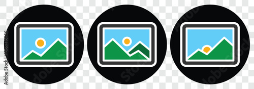 Gallery icon collection isolated. Image icon. Picture symbol. Photo album pictogram. Photo gallery icon symbol. Image icon, picture symbol. photo signs. vector illustration