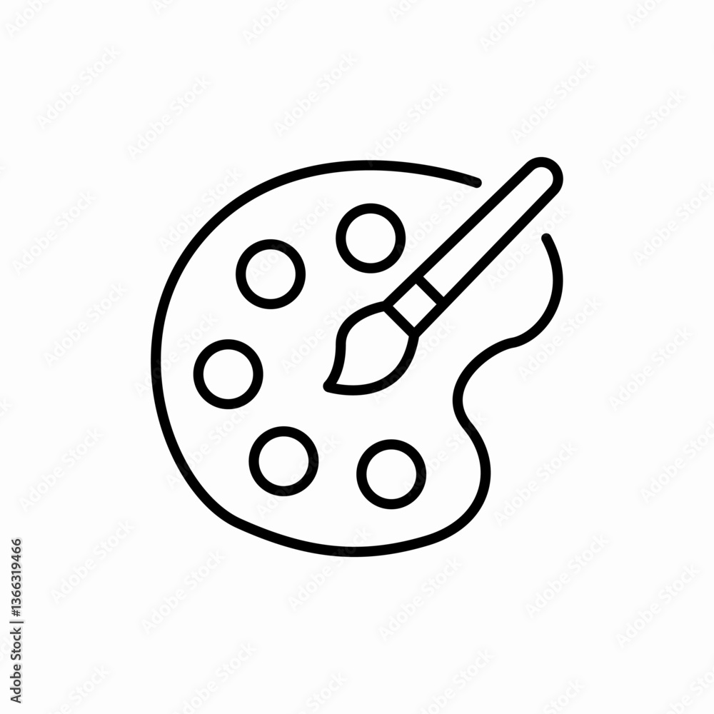 Artist palette icon vector sign Artist palette icon vector sign