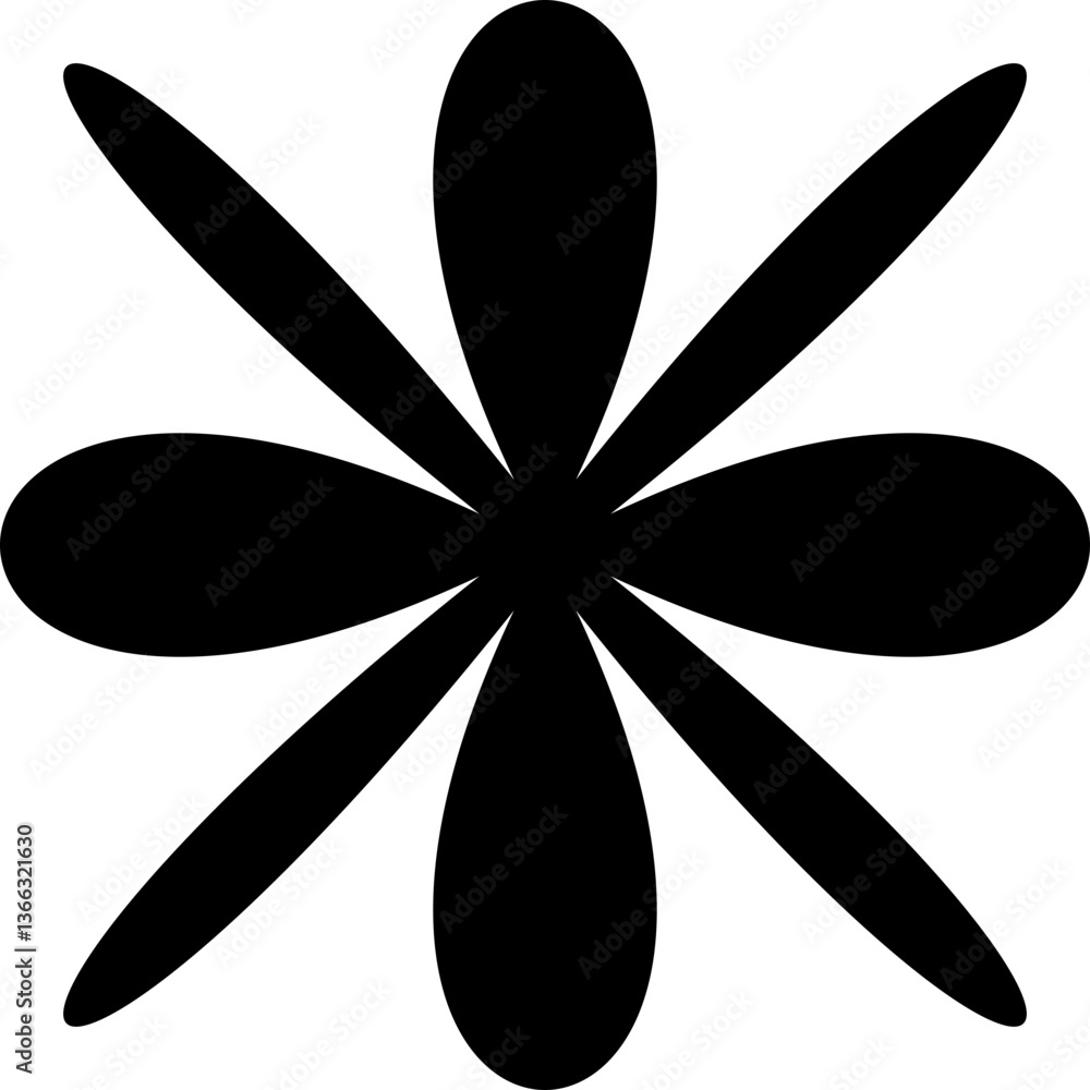 Flower Icon in different shape vector design