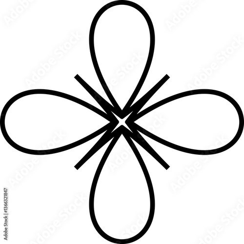 Flower Icon in different shape vector design