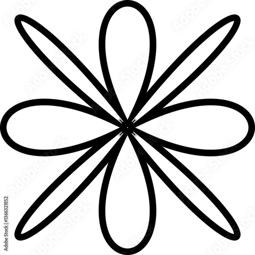 Flower Icon in different shape vector design