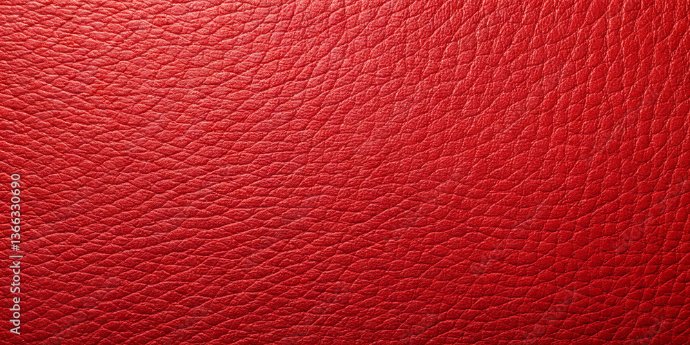Fototapeta premium A close-up view of a textured red leather surface, highlighting its rich color and natural patterns, perfect for various design applications and upholstery projects