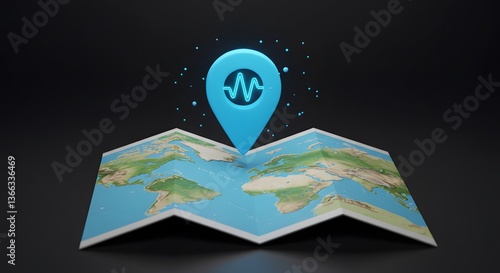 Global Location Tracking Map.