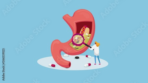 Stomach Health Inspection – Doctor Examining Digestion