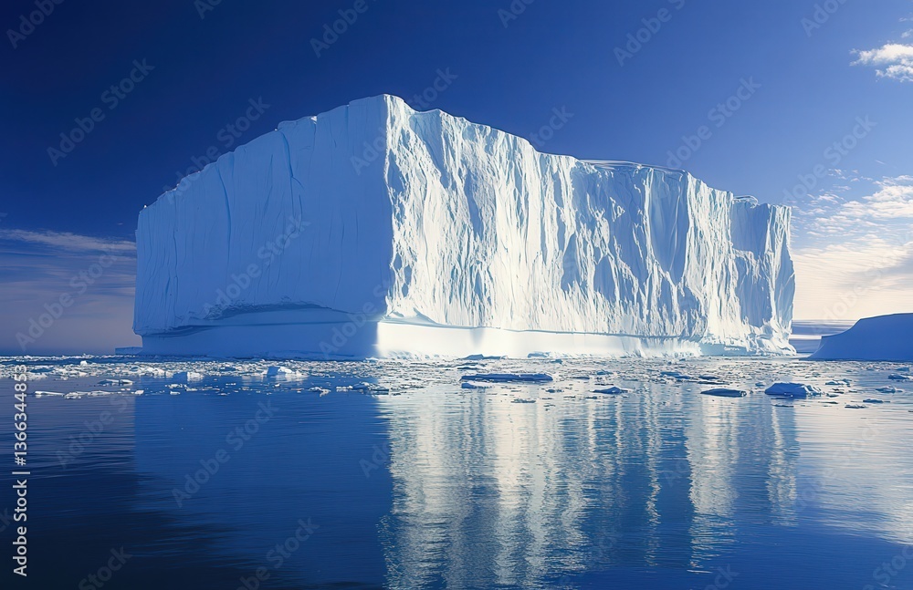 custom made wallpaper toronto digitalMajestic iceberg floating in calm blue waters under a clear sky.