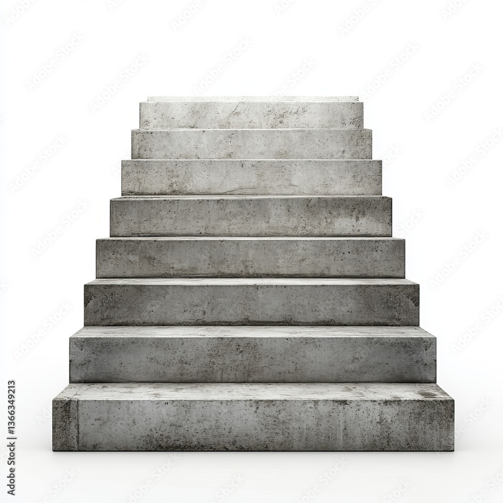 stone steps on a white stone steps on a white