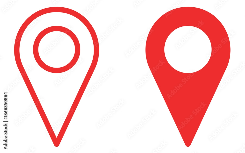 Set of location pin icons. location pin place marker. Location icons. Vector icon isolated on white background. map pointer icon Set of location pin icons. location pin place marker. Location icons. Vector icon isolated on white background. map pointer icon