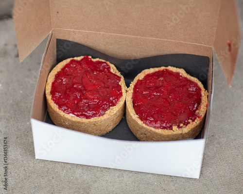 Wallpaper Mural Cheesecake Take Away Box, Food Delivery. Take out dessert Torontodigital.ca