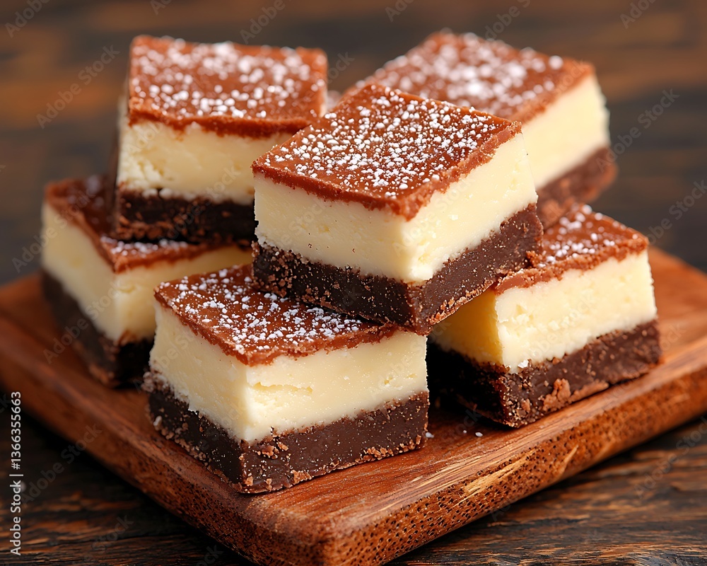 Chocolate Fudge Squares Dessert. Chocolate Fudge Squares Dessert.
