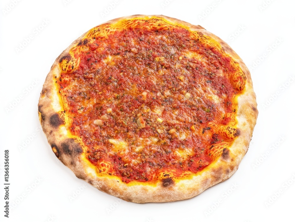 Rustic Italian Pizza with Rich Tomato and Herb Sauce on Crisp Crust Rustic Italian Pizza with Rich Tomato and Herb Sauce on Crisp Crust