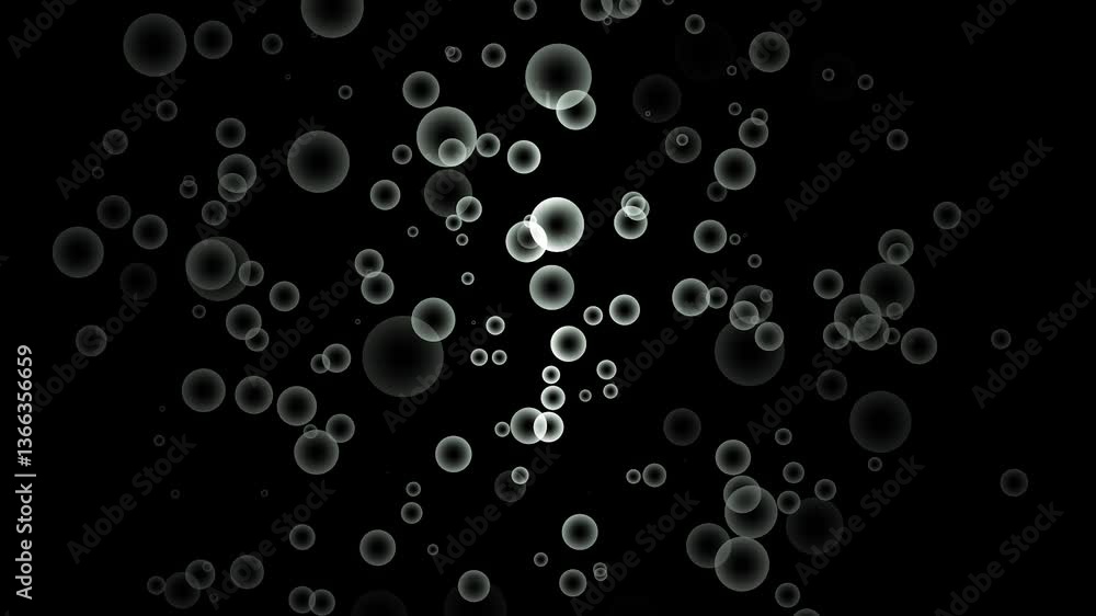 Abstract Loop Bubbles 4k Animation- Holographic Silver Abstract Loop Bubbles 4k Animation- Holographic Silver