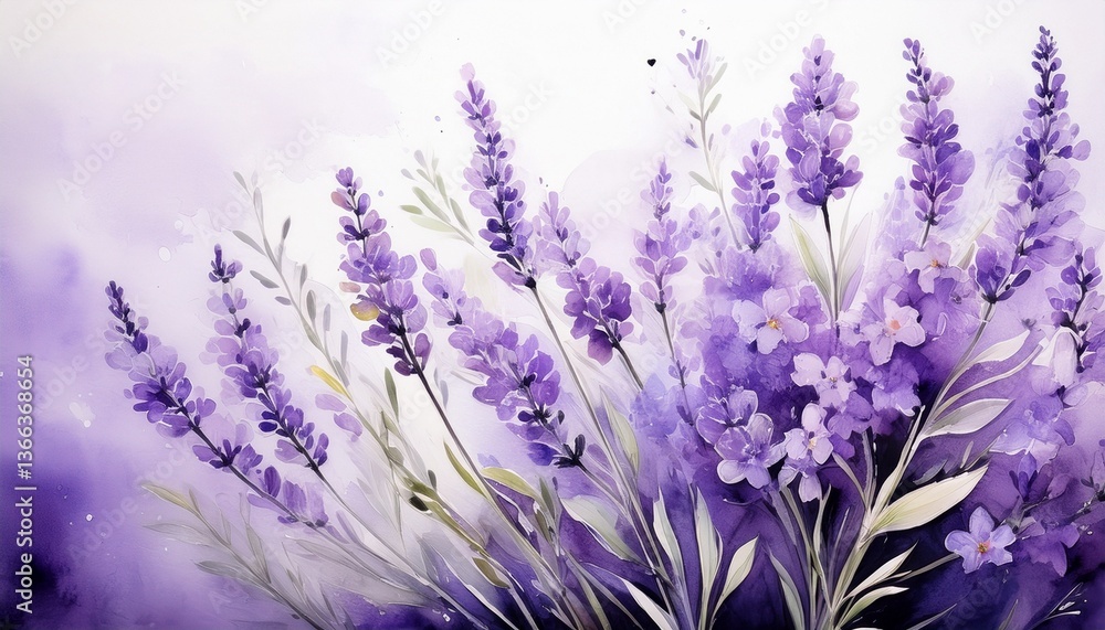 Naklejka premium lavender field in provence france