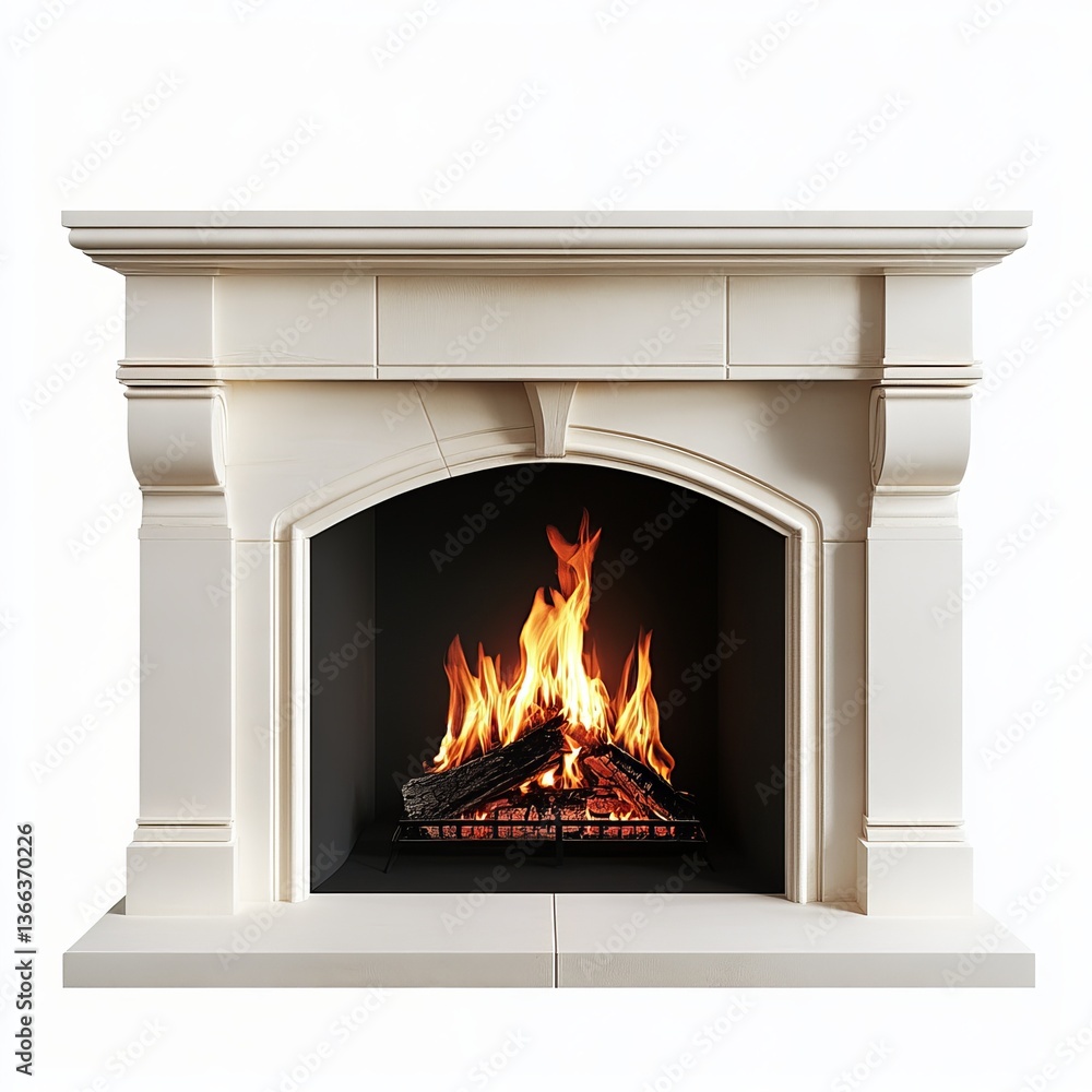 fireplace with burning logs fireplace with burning logs