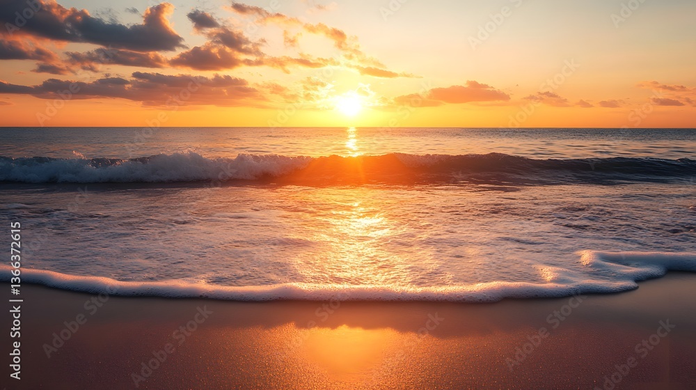 A captivating view of the sea at sunset, casting warm golden hues across the horizon, with waves gently crashing onto the shore. A scene of pure tranquility and natural beauty. A captivating view of the sea at sunset, casting warm golden hues across the horizon, with waves gently crashing onto the shore. A scene of pure tranquility and natural beauty.