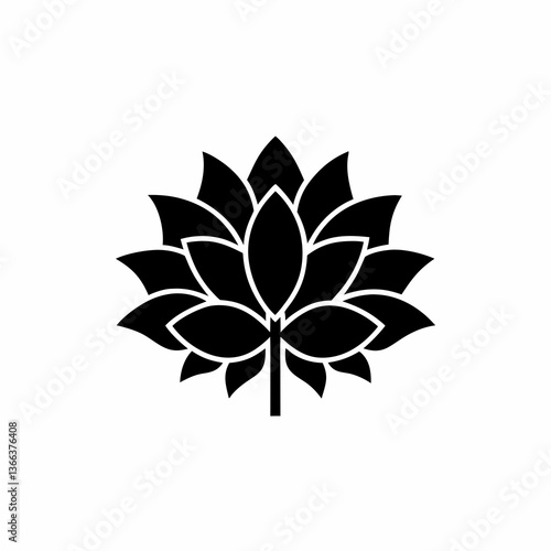 creative details Bee Balm Floral Icon vector illustration