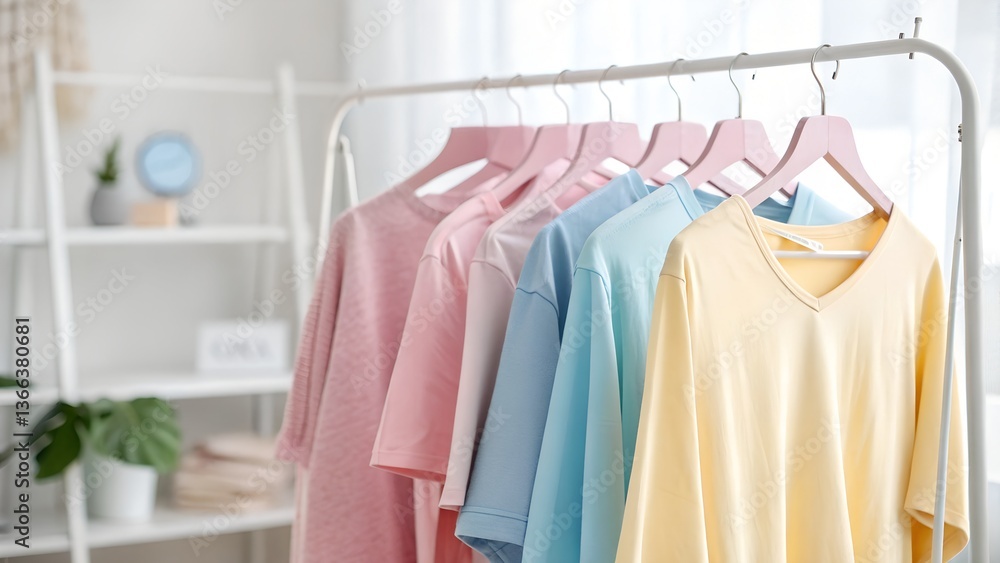 Obraz premium clothes hanging on hangers