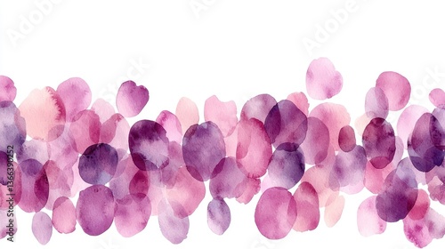 Abstract watercolor petals, soft and romantic