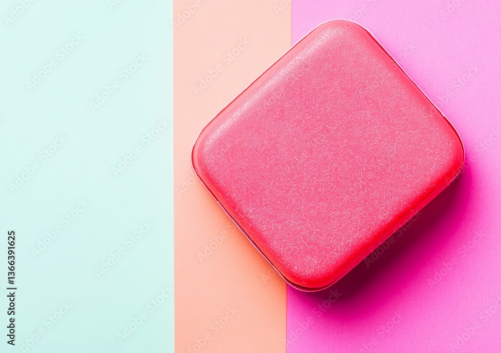 Lip gloss with a smudge of lipstick balm is shown in isolation on a white background Lip gloss with a smudge of lipstick balm is shown in isolation on a white background