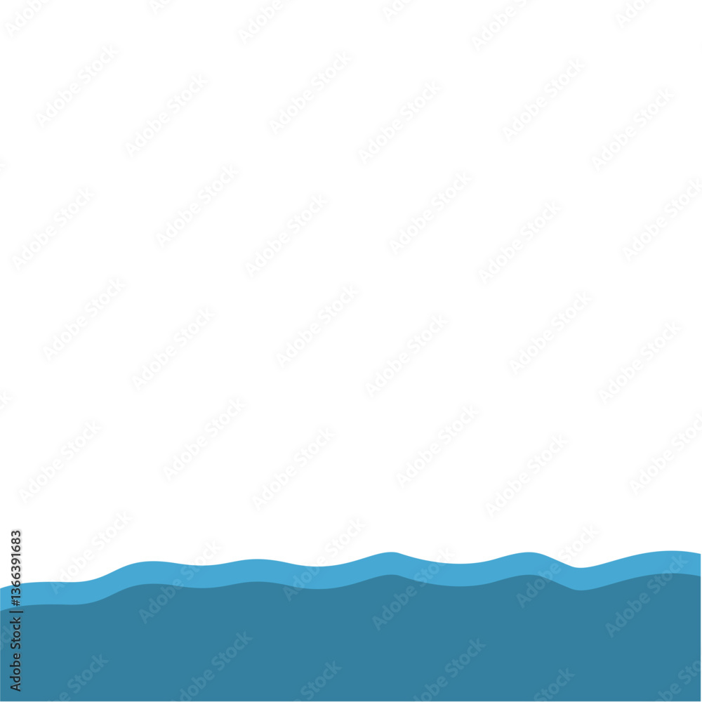 Blue Wave Bottom Border Blue Wave Bottom Border