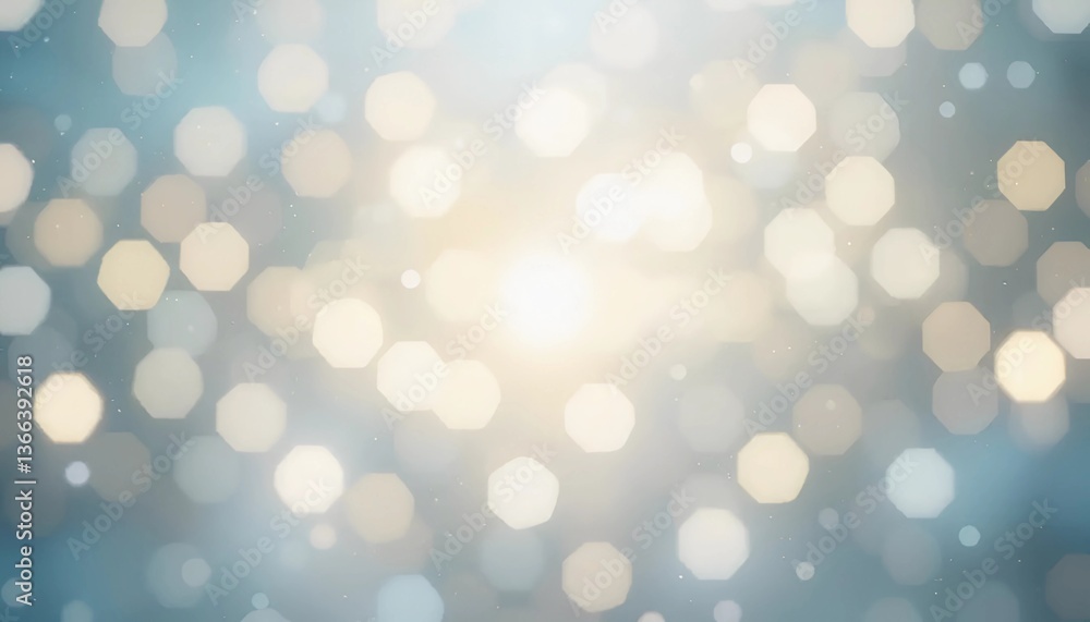 Obraz premium Delicate Light Burst Background with Soft Hexagonal Bokeh