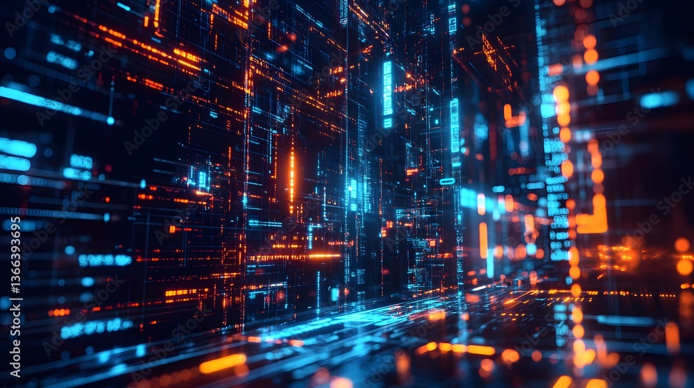 a futuristic digital landscape with glowing lines and data streams, representing interconnected systems and advanced technology. a futuristic digital landscape with glowing lines and data streams, representing interconnected systems and advanced technology.