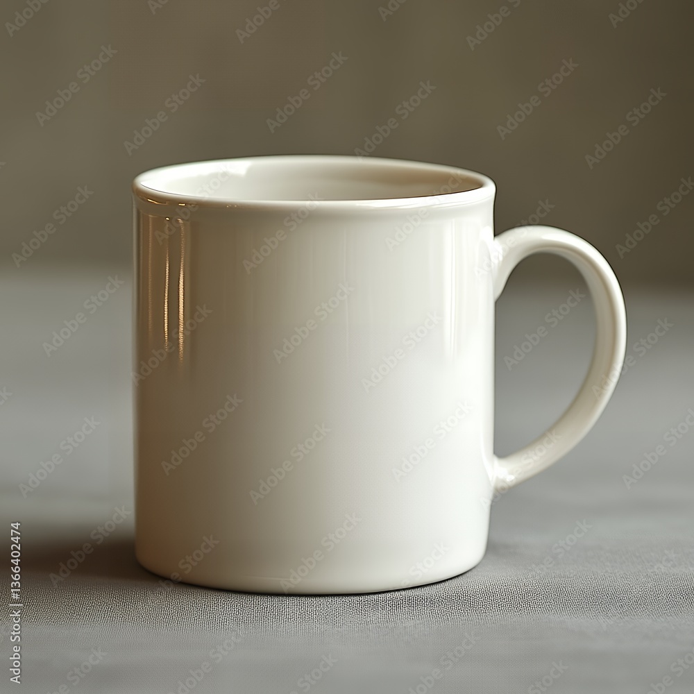 Simple White Ceramic Mug Empty Coffee Cup Clean Design Home Kitchenware Tabletop Still Life Simple White Ceramic Mug Empty Coffee Cup Clean Design Home Kitchenware Tabletop Still Life