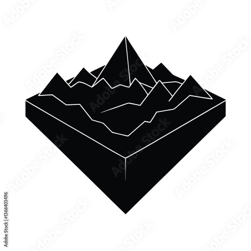 Illustration of a pyramid-shaped symbol with a design inspired by the Pyramids of Giza, featuring a simple and colorful art style, perfect for logos, icons, and holiday decorations