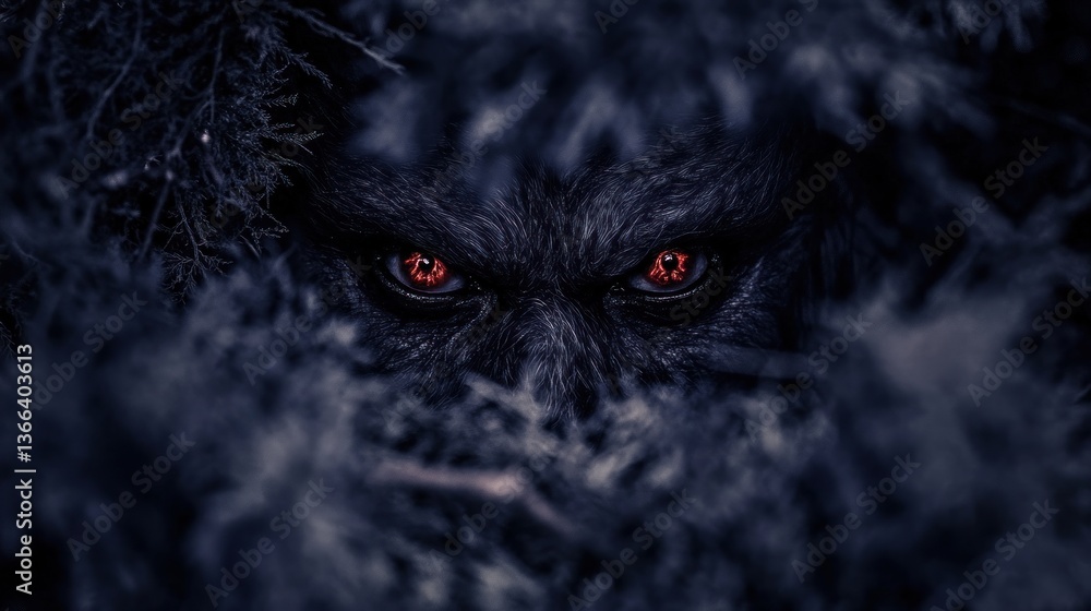 Intense RedEyed Predator in Dark Forest Mysterious Wildlife Photography Nighttime Animal Enc Intense RedEyed Predator in Dark Forest Mysterious Wildlife Photography Nighttime Animal Enc