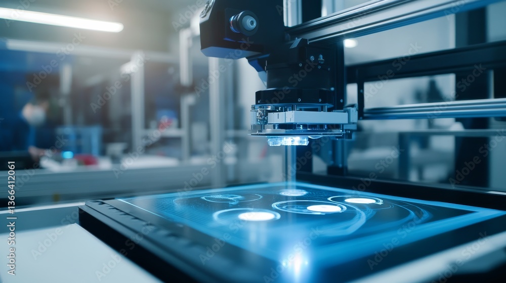 An AI powered system improving 3D printing by analyzing material properties, printing conditions, and design specifications to optimize print quality and speed An AI powered system improving 3D printing by analyzing material properties, printing conditions, and design specifications to optimize print quality and speed