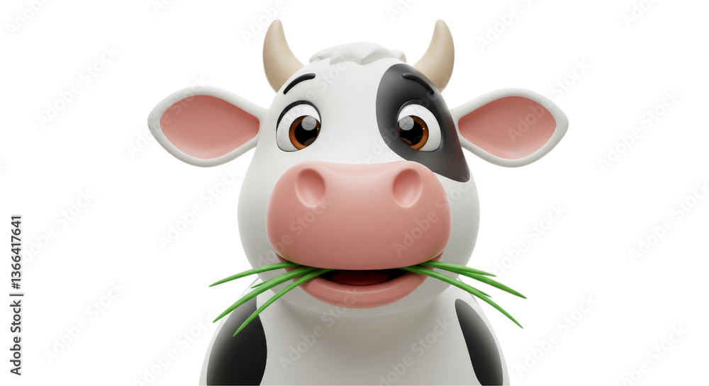 Fototapeta premium Cartoon cow illustration