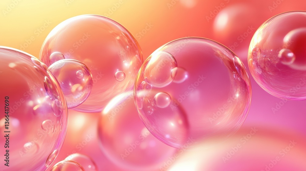 Abstract Pink Bubble Cluster Abstract Pink Bubble Cluster
