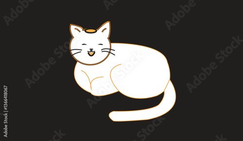 Cat emoji icon vector image.