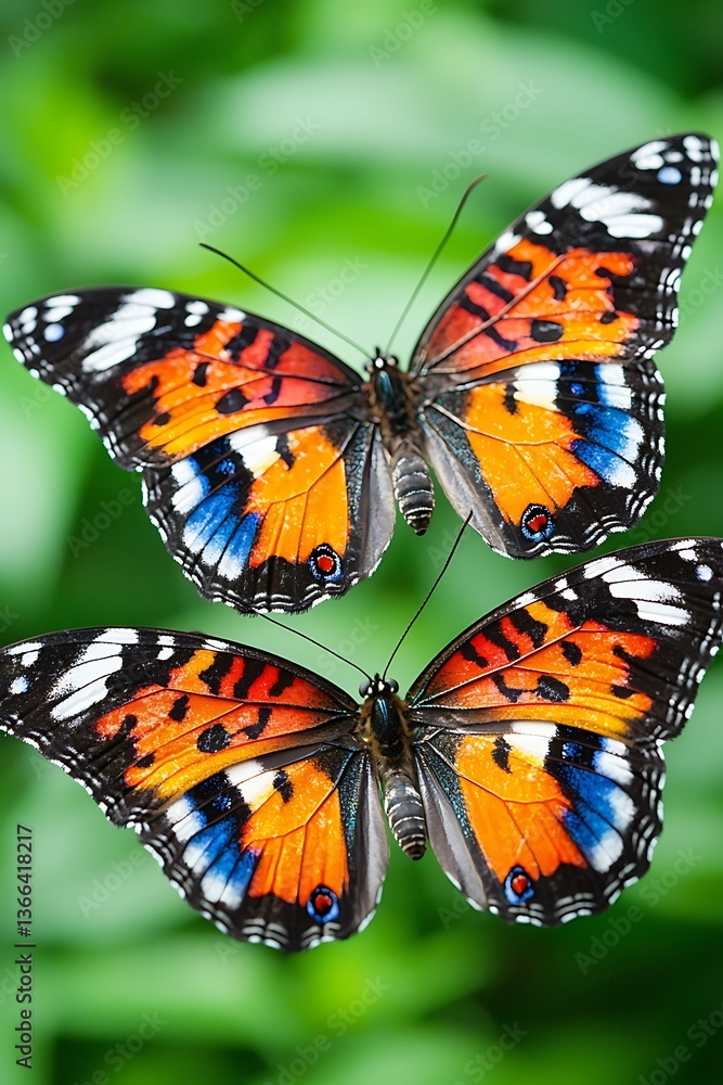 Fototapeta premium Two Butterflies in Flight