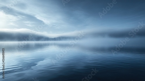 A serene sea glistens under the brilliance of a clear, bright morning