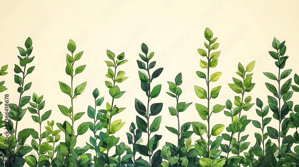 Colorful thyme leaves illustrated with intricate detail high resolution photo Colorful thyme leaves illustrated with intricate detail high resolution photo