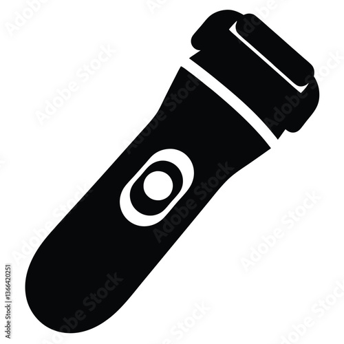 Electric shaver isolated on white background with digital technology and USB plug