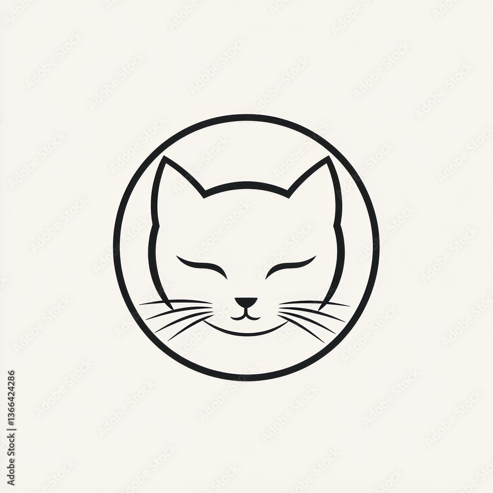 Obraz premium Happy Cat Logo