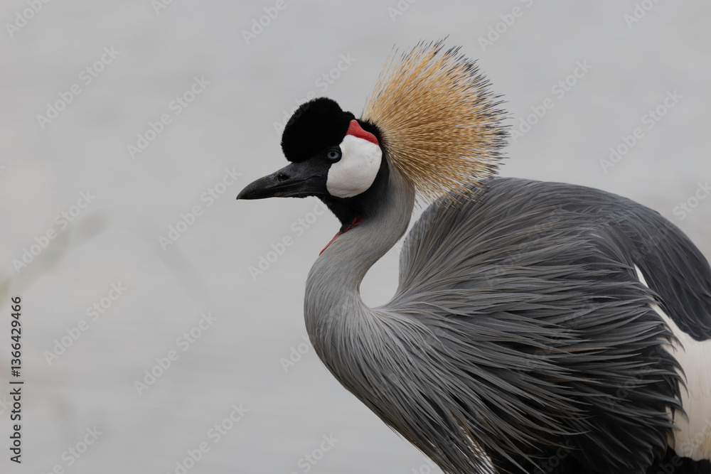 Fototapeta premium grey crowned crane